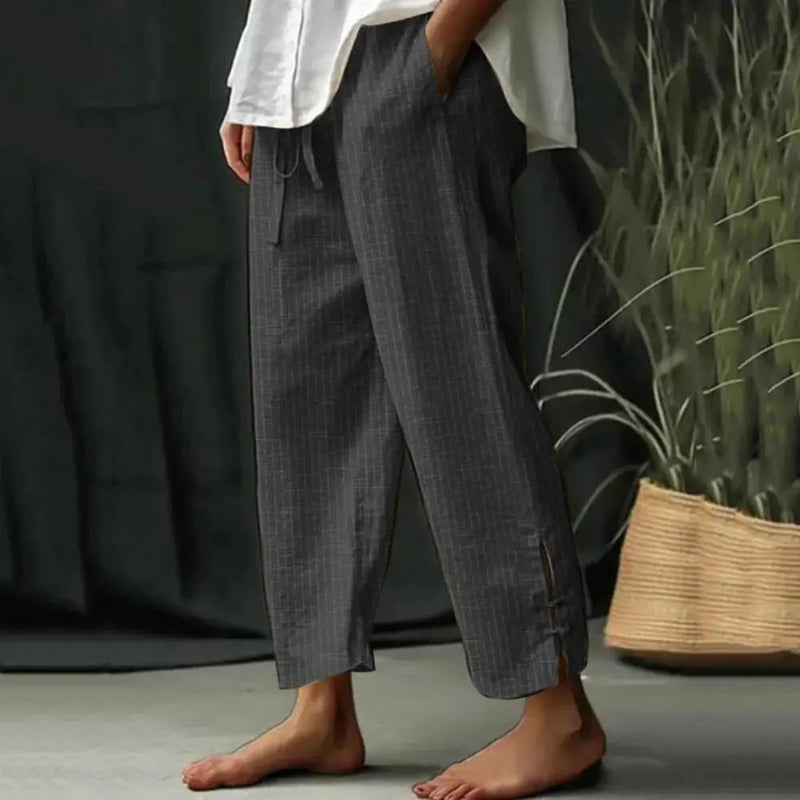 Bellie comfortabele broek met ambachtelijke uitstraling
