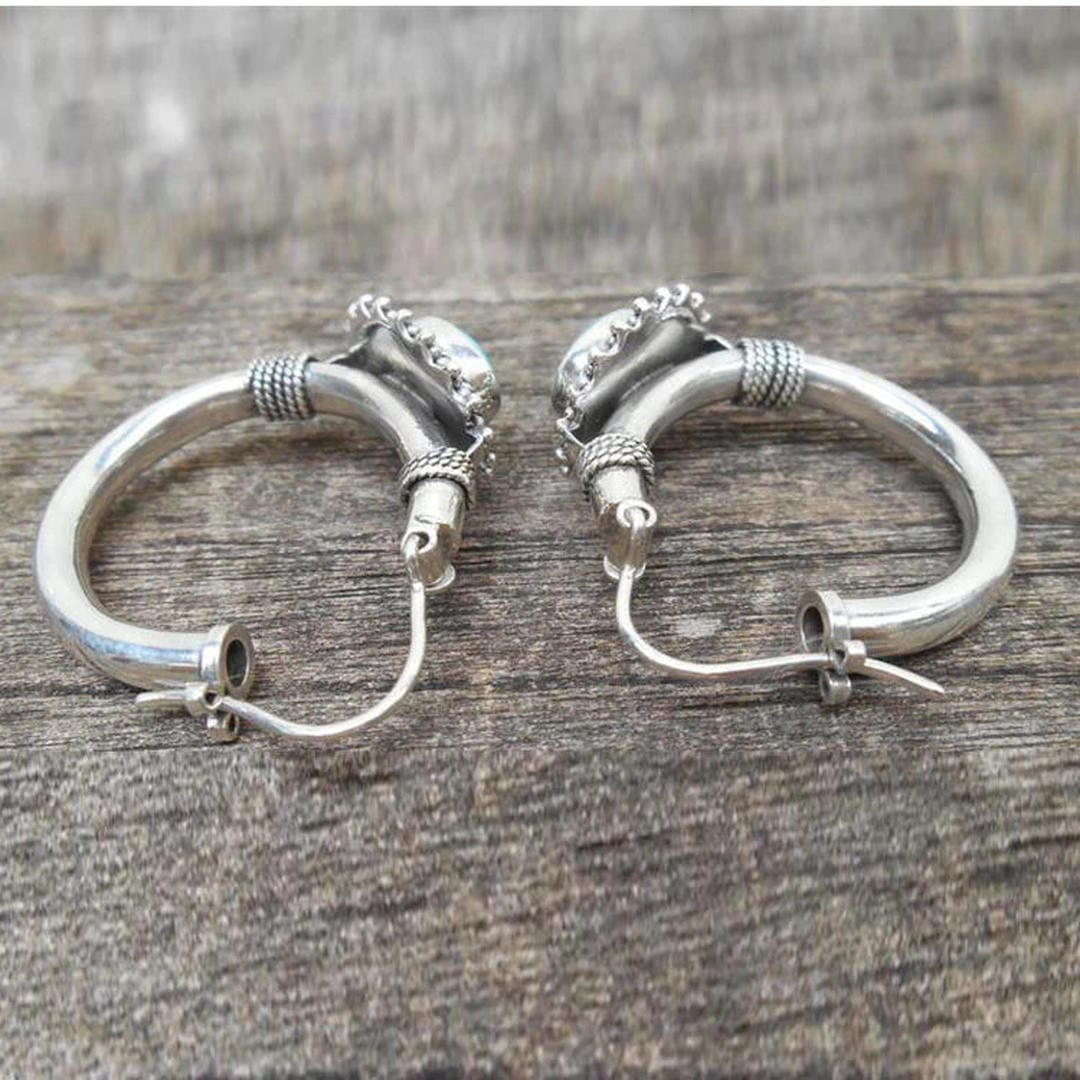 Elettra vintage oorbellen met turkoois