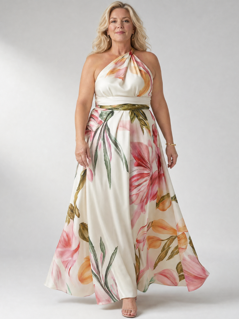 Amiel maxi-jurk met bloemenprint