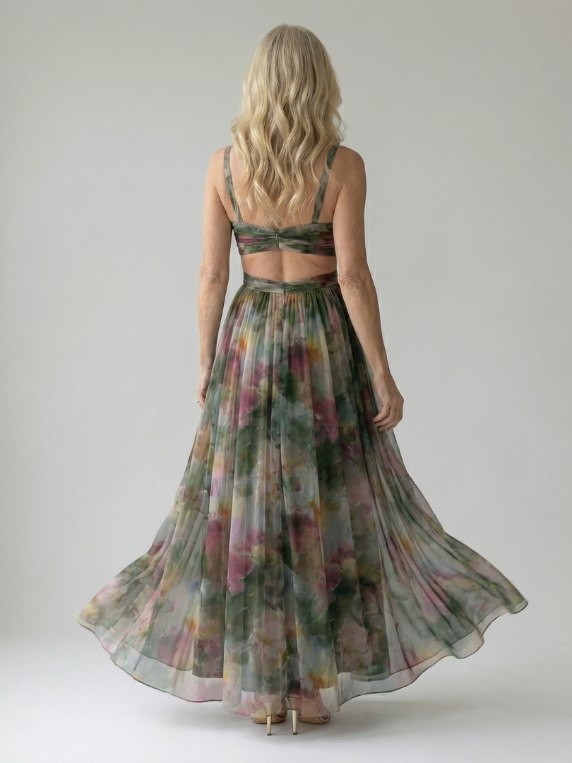 Isel soepele wikkel maxi-jurk