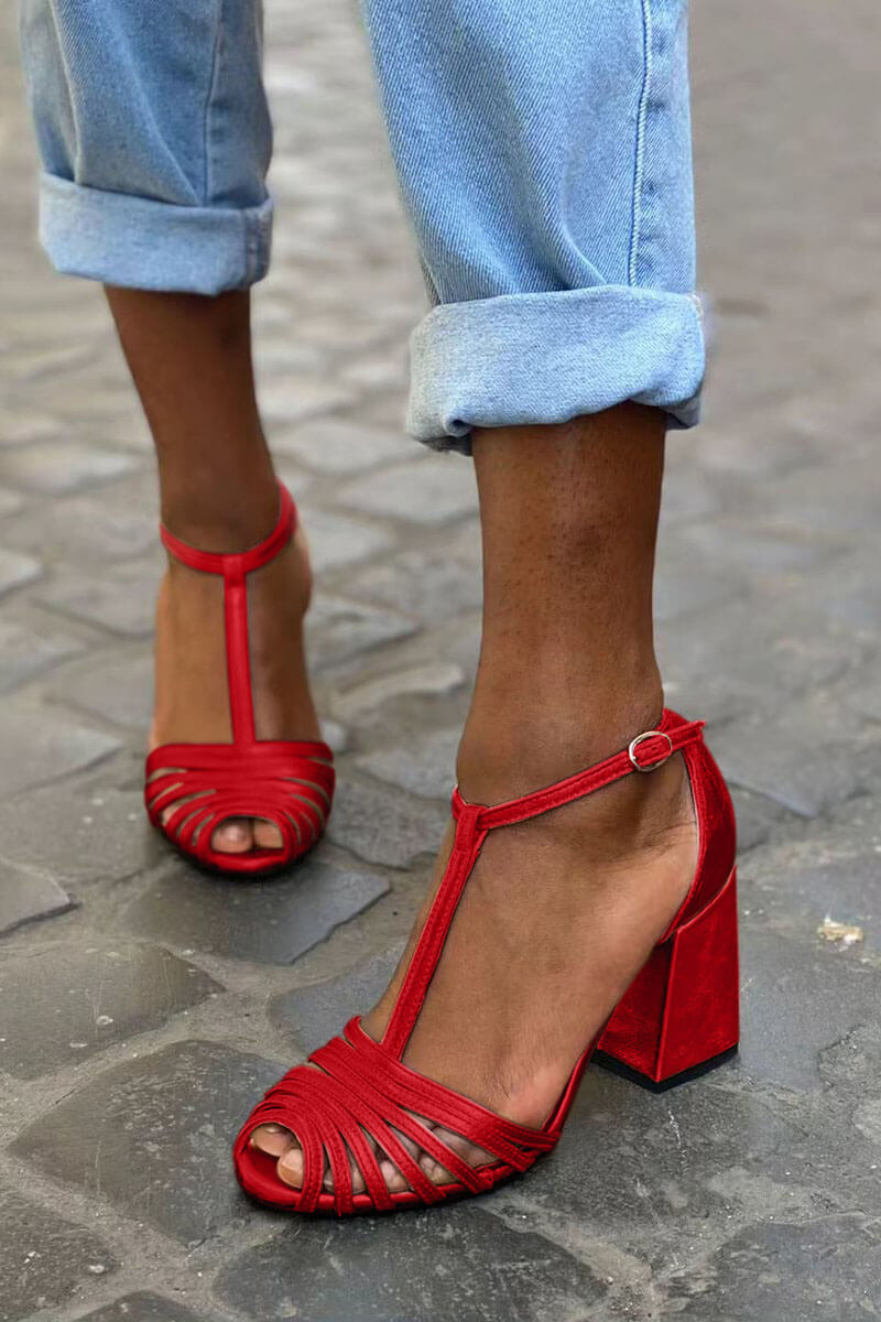 Elegante sandalen met T-bandje