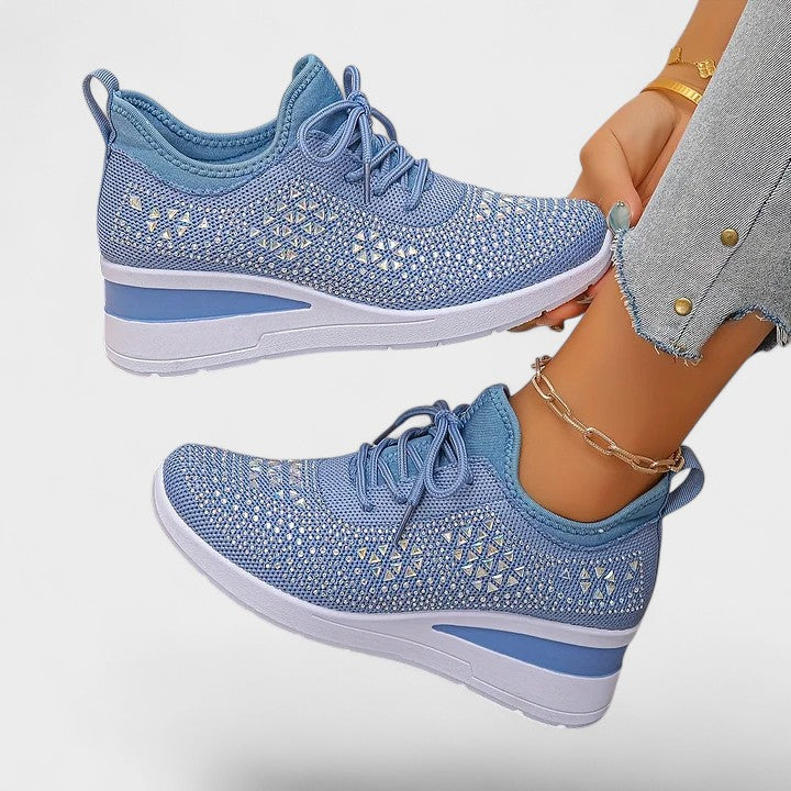 Fokelien sneaker met opengewerkt bovenwerk