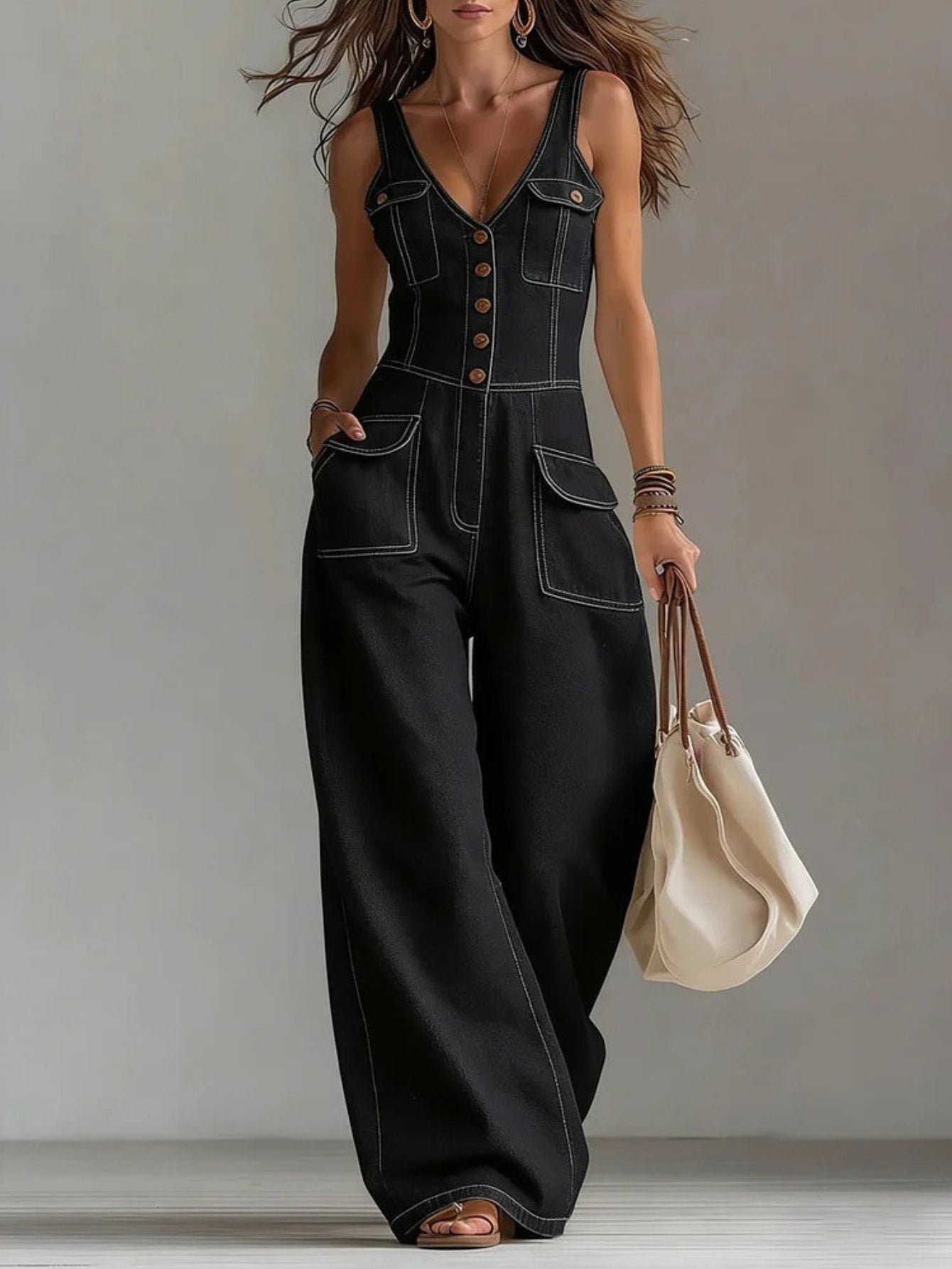 Claire | Jumpsuit met V-hals