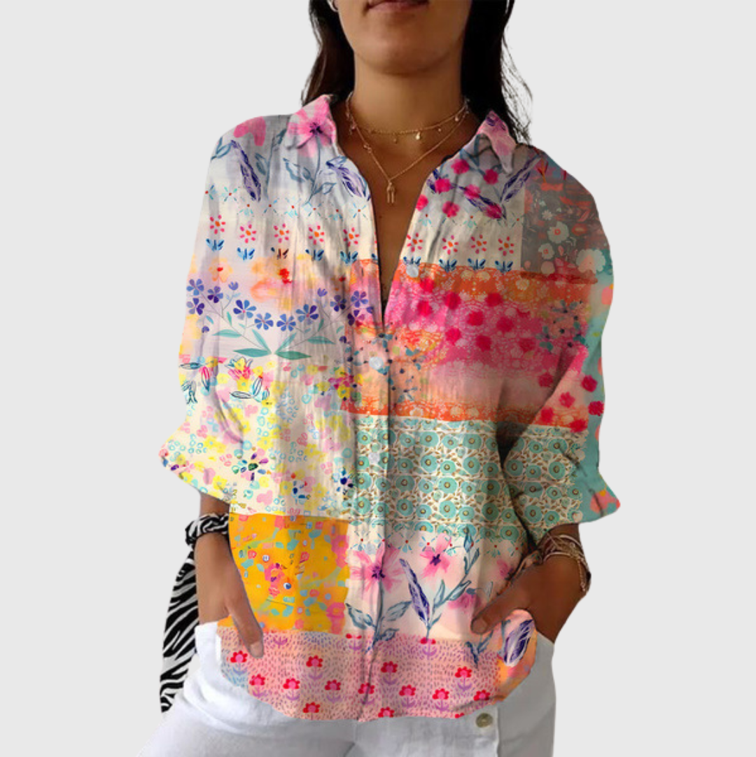 Celine luchtige blouse met print