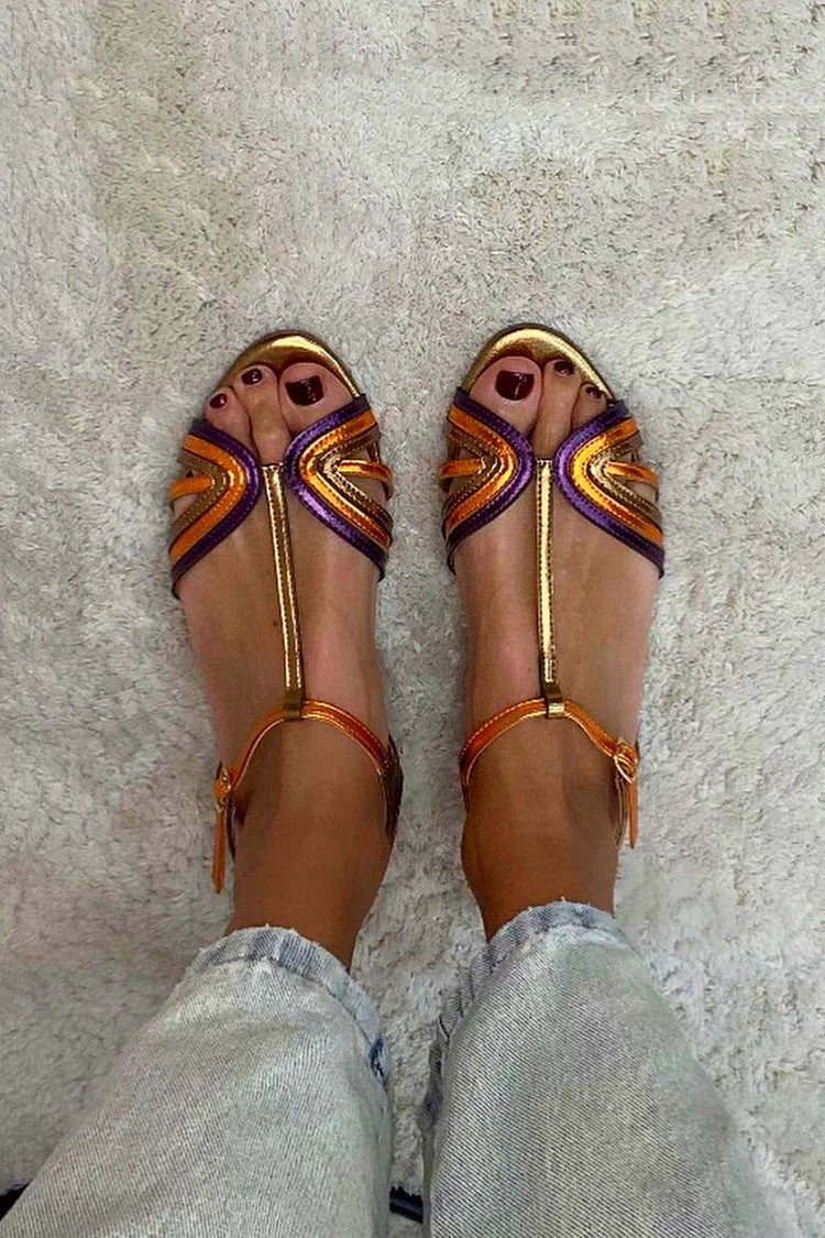 Viviana sandalen in mediterrane kleuren