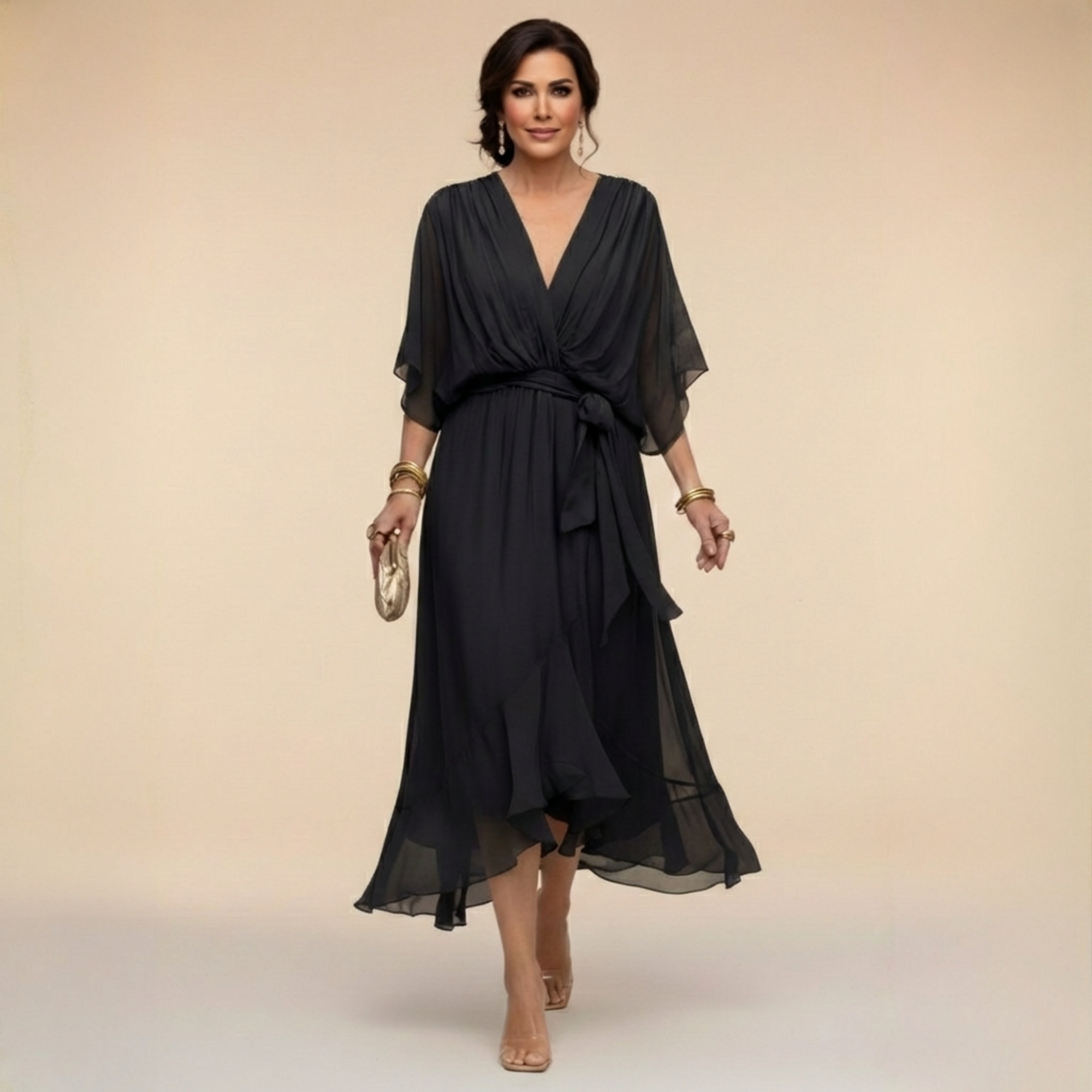 Monica | V-hals jurk