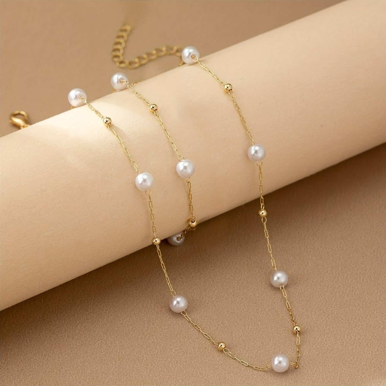 Sieradenset met fijne parelketting