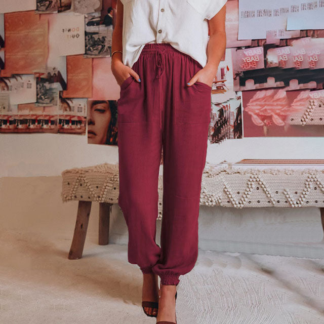 Kaeli elegante broek met verstelbare taille