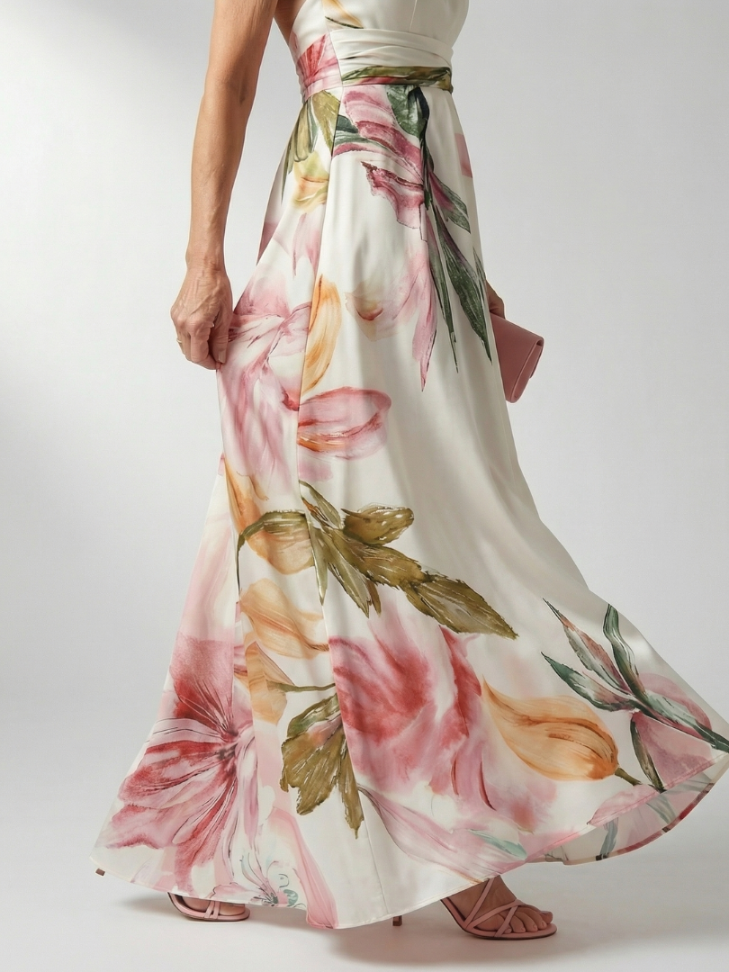 Amiel maxi-jurk met bloemenprint
