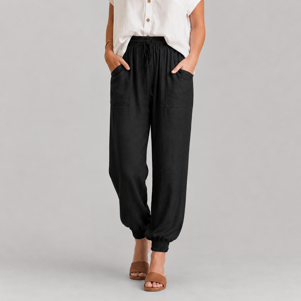 Kaeli elegante broek met verstelbare taille