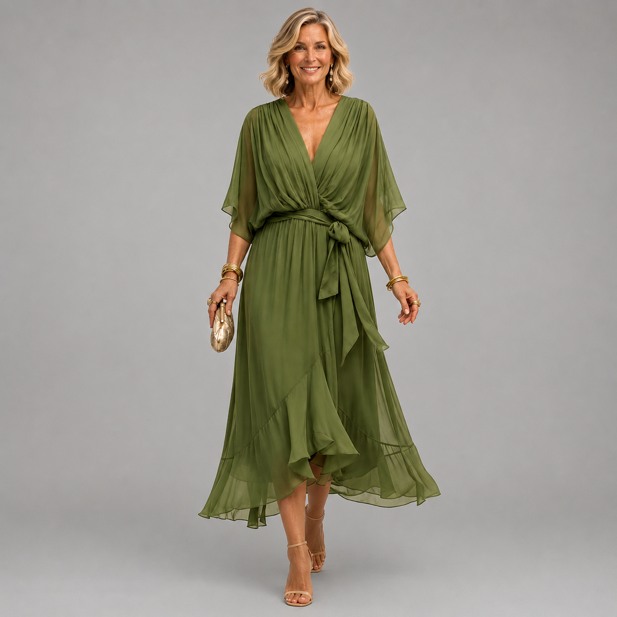 Monica | V-hals jurk