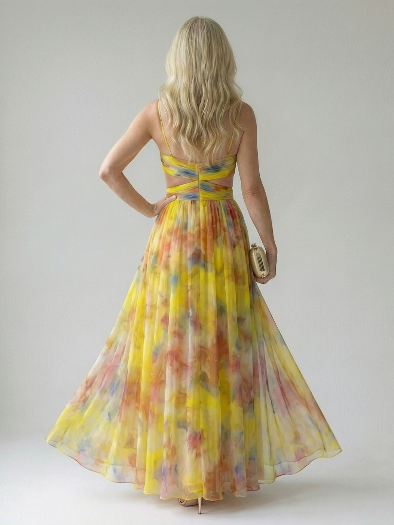 Isel soepele wikkel maxi-jurk