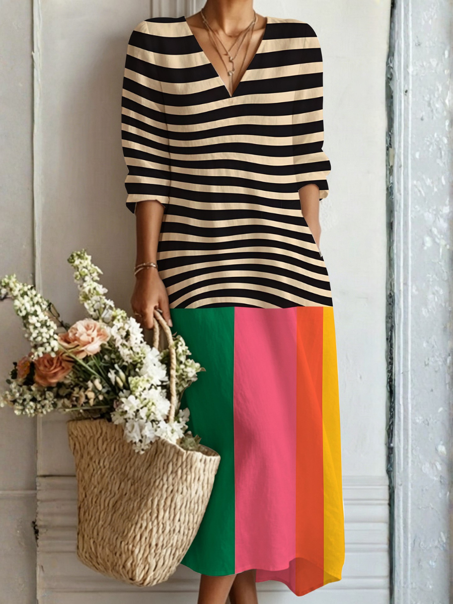 Sterre bohemien maxi-jurk