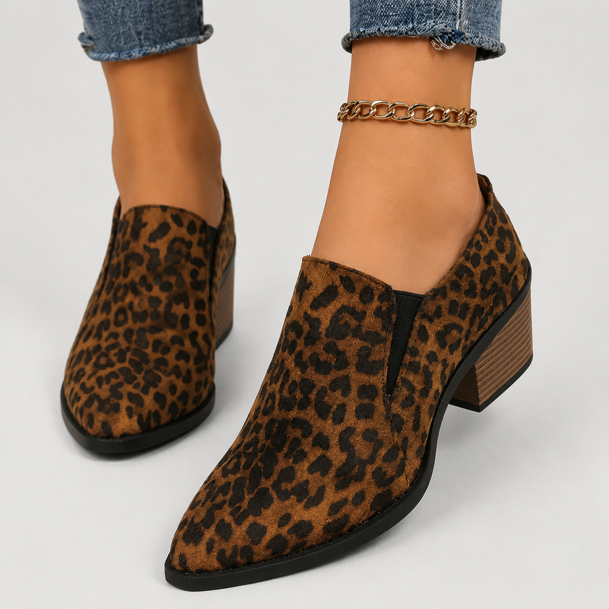 Angélique | Loafers met dierenprint