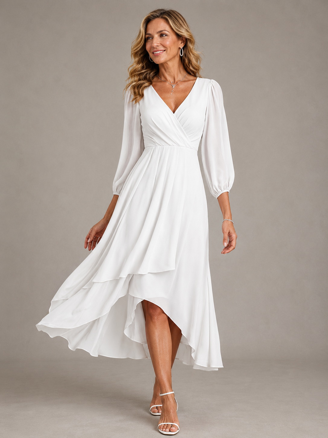 Mia™ | Elegante V-hals Lange Jurk