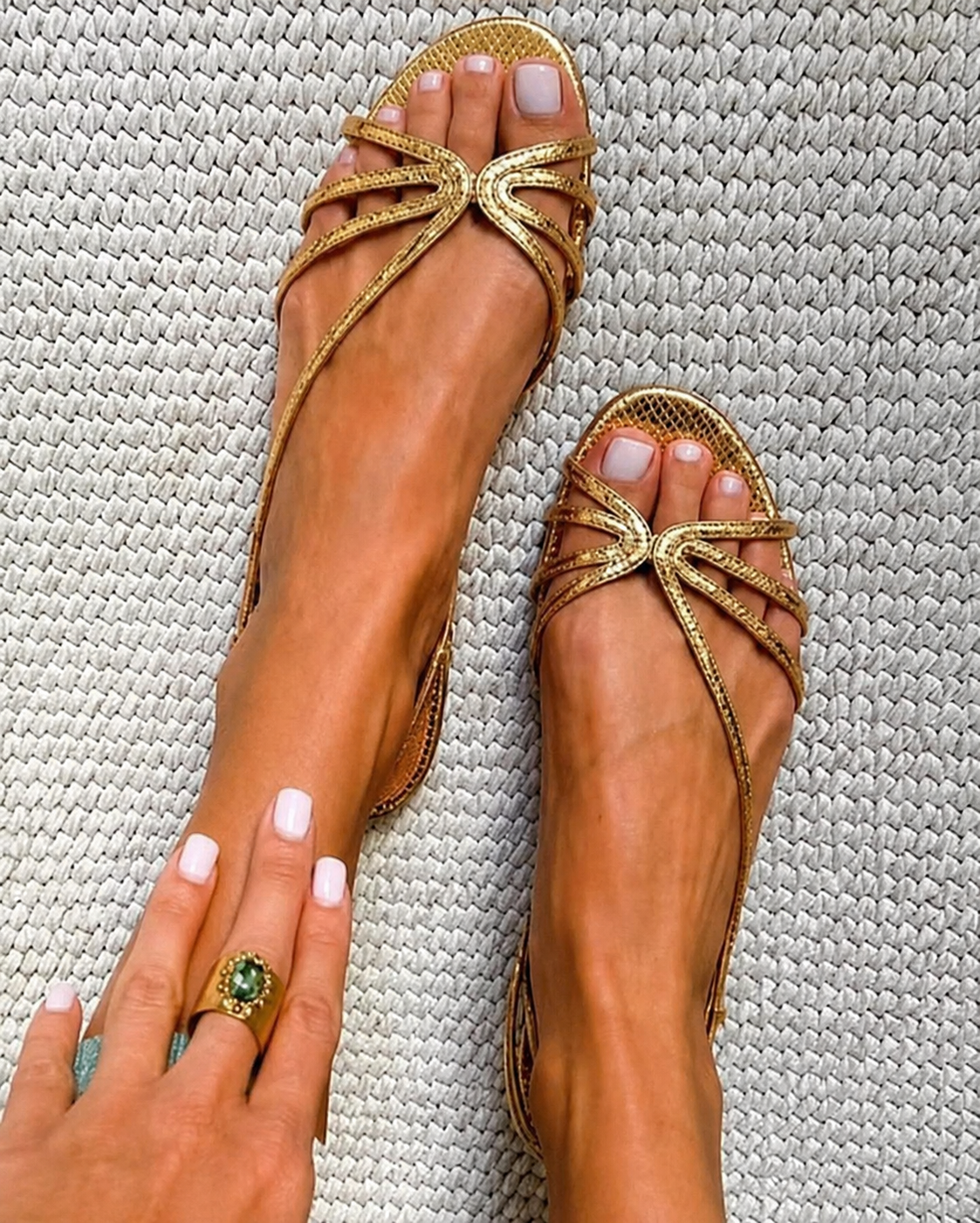 Camille gouden sandalen