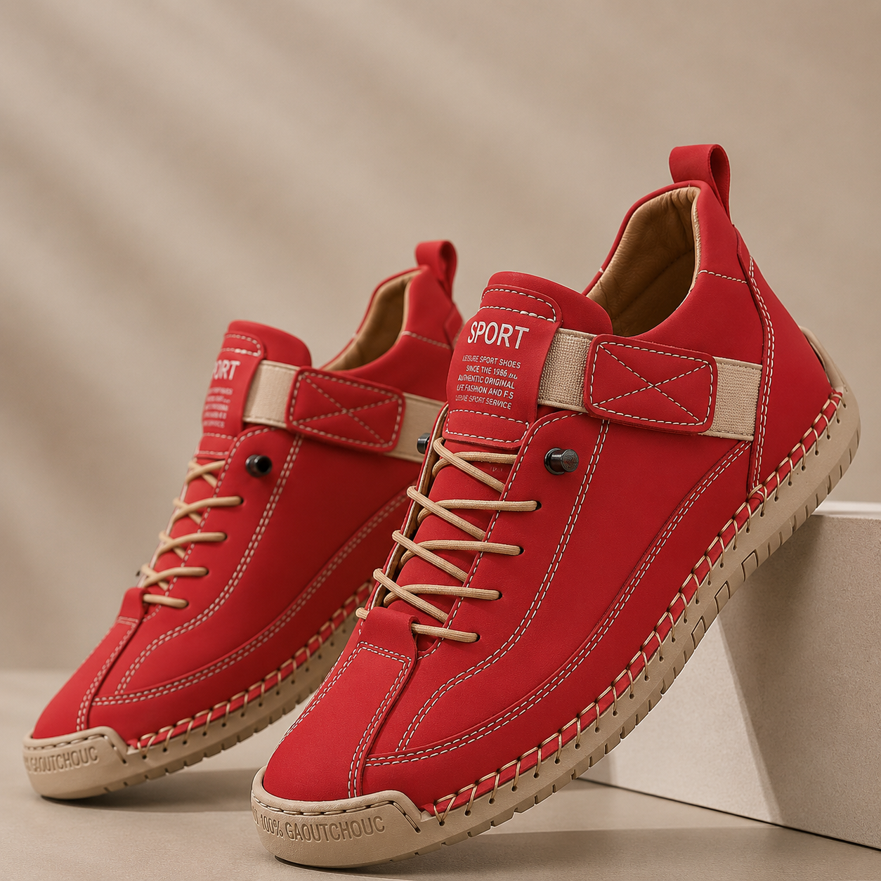 Léa comfortsneakers in rood