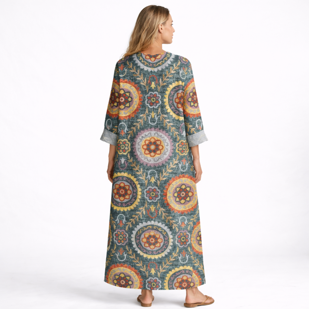 Elia midi-jurk met geometrische print