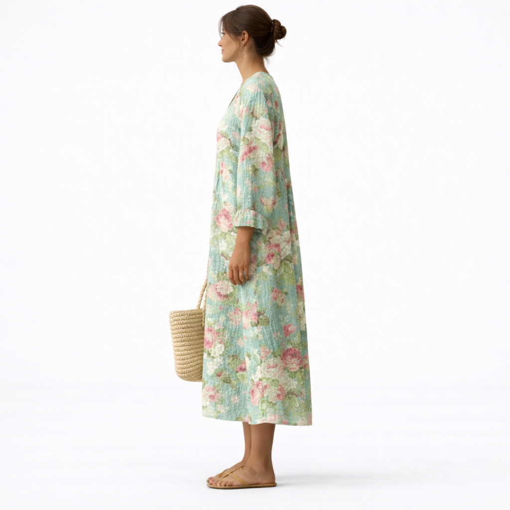 Vilma jurk met fijne bloemenprint