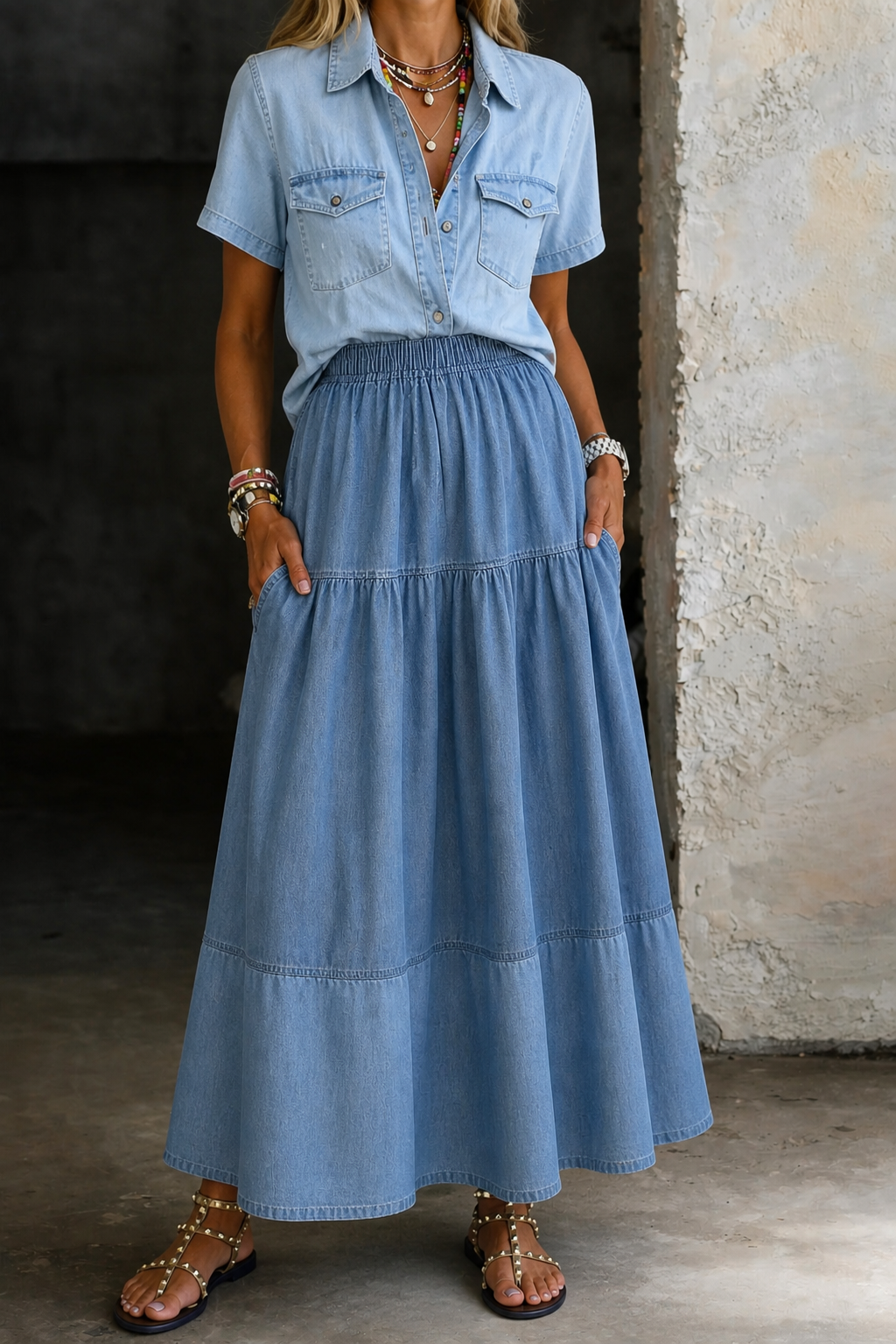 Sarah | Jeansrok met elastische taille
