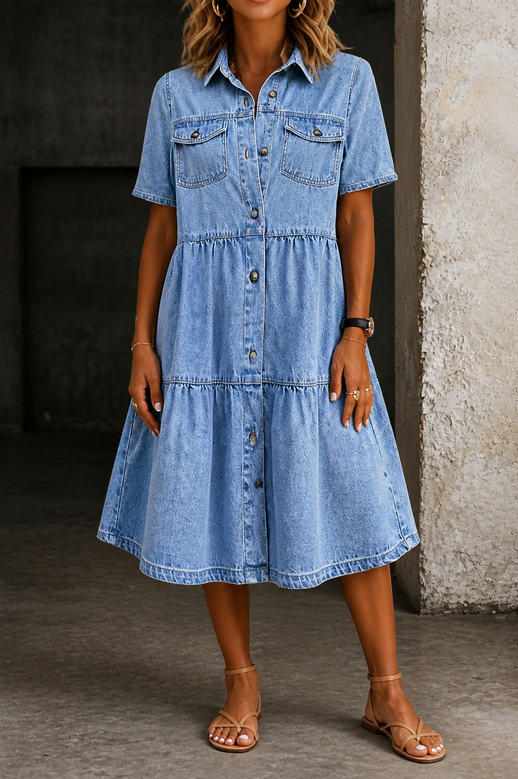 Sophia | Casual elegante denim jurk