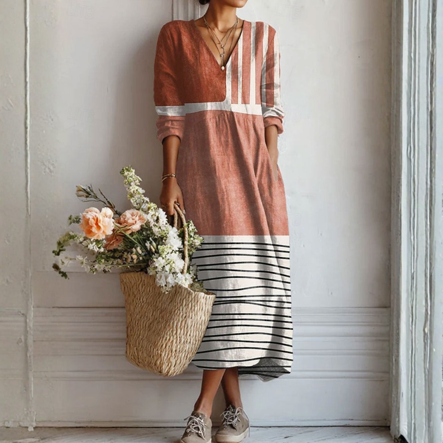Zoe comfortabele jurk met bloemenprint