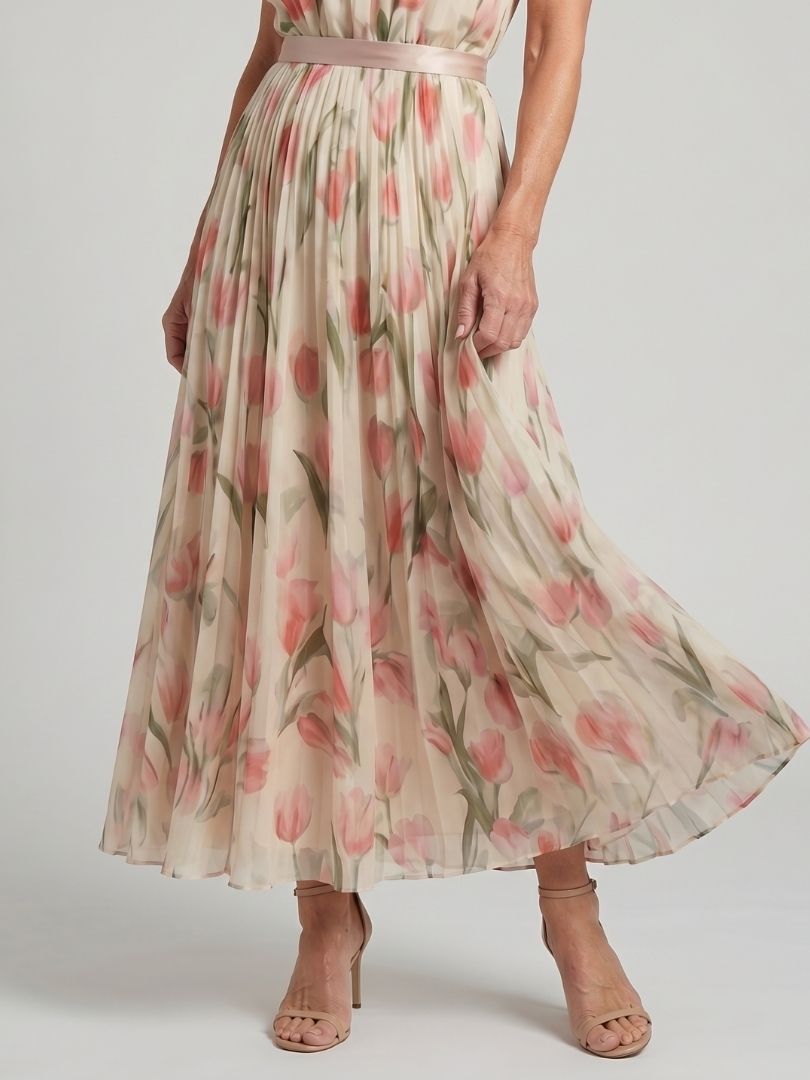 Aurelle halter midi-jurk met bloemenprint