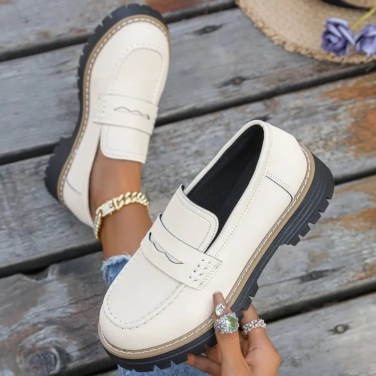 Elsa | Platform Mocassins in College Stijl