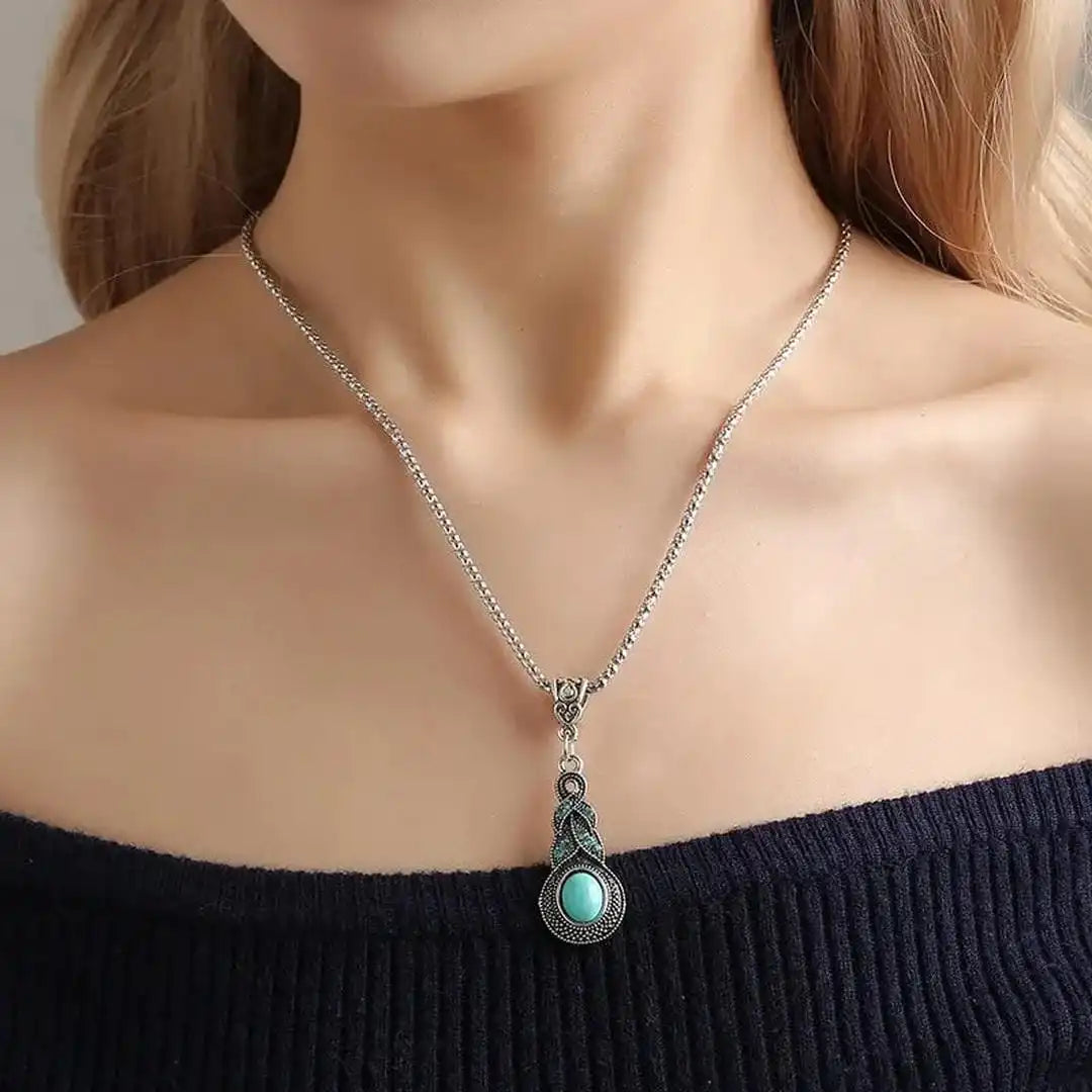 Priscilla vintage sieradenset met turkoois