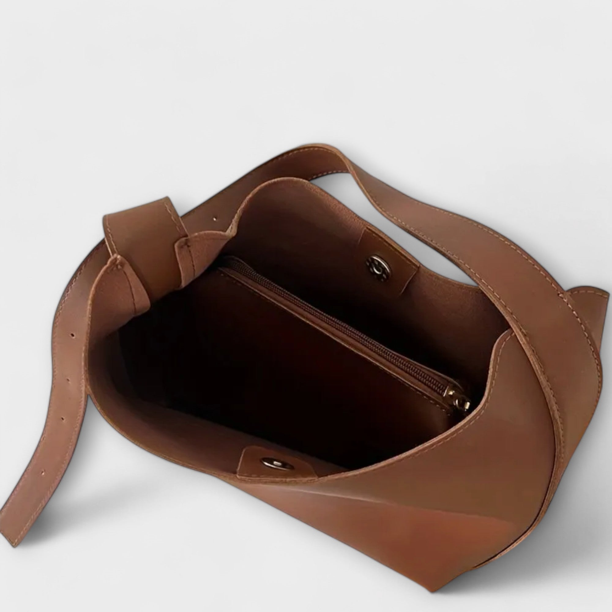 Elegante schoudertas met gladde afwerking