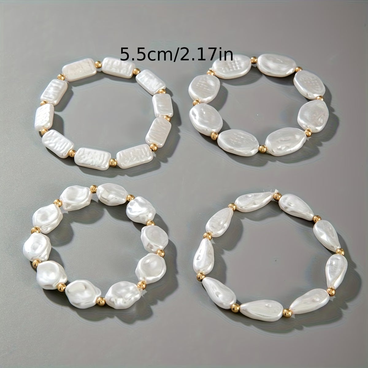 Set van 4 parelarmbanden