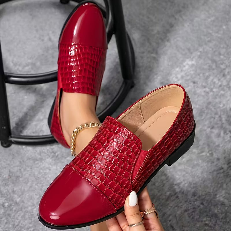 Ariella klassieke loafers in rood