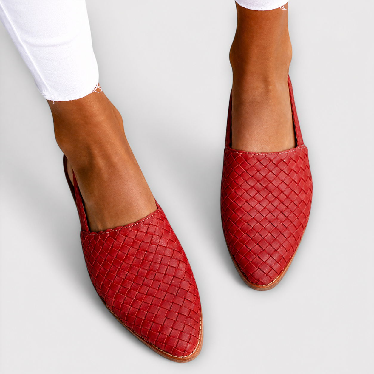 Aurora loafers in rood