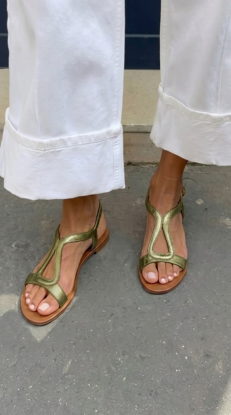 Ludovica zomerse sandalen met glans