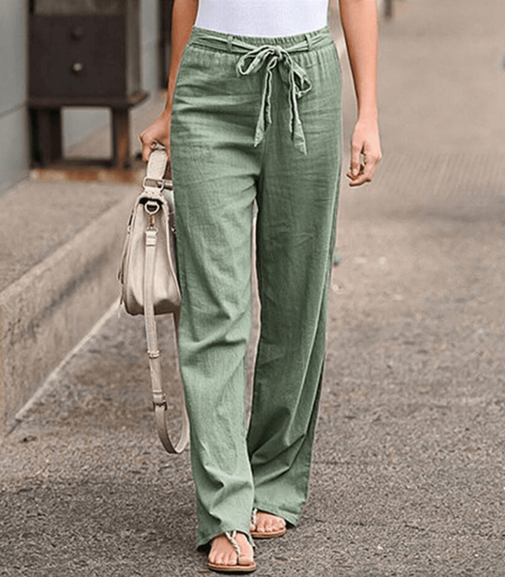 Joleen relaxte broek met koord en elastische taille