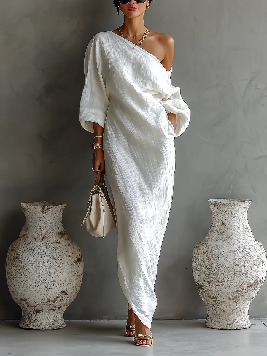 Beatrice | One-shoulder maxi-jurk met verfijnde charme