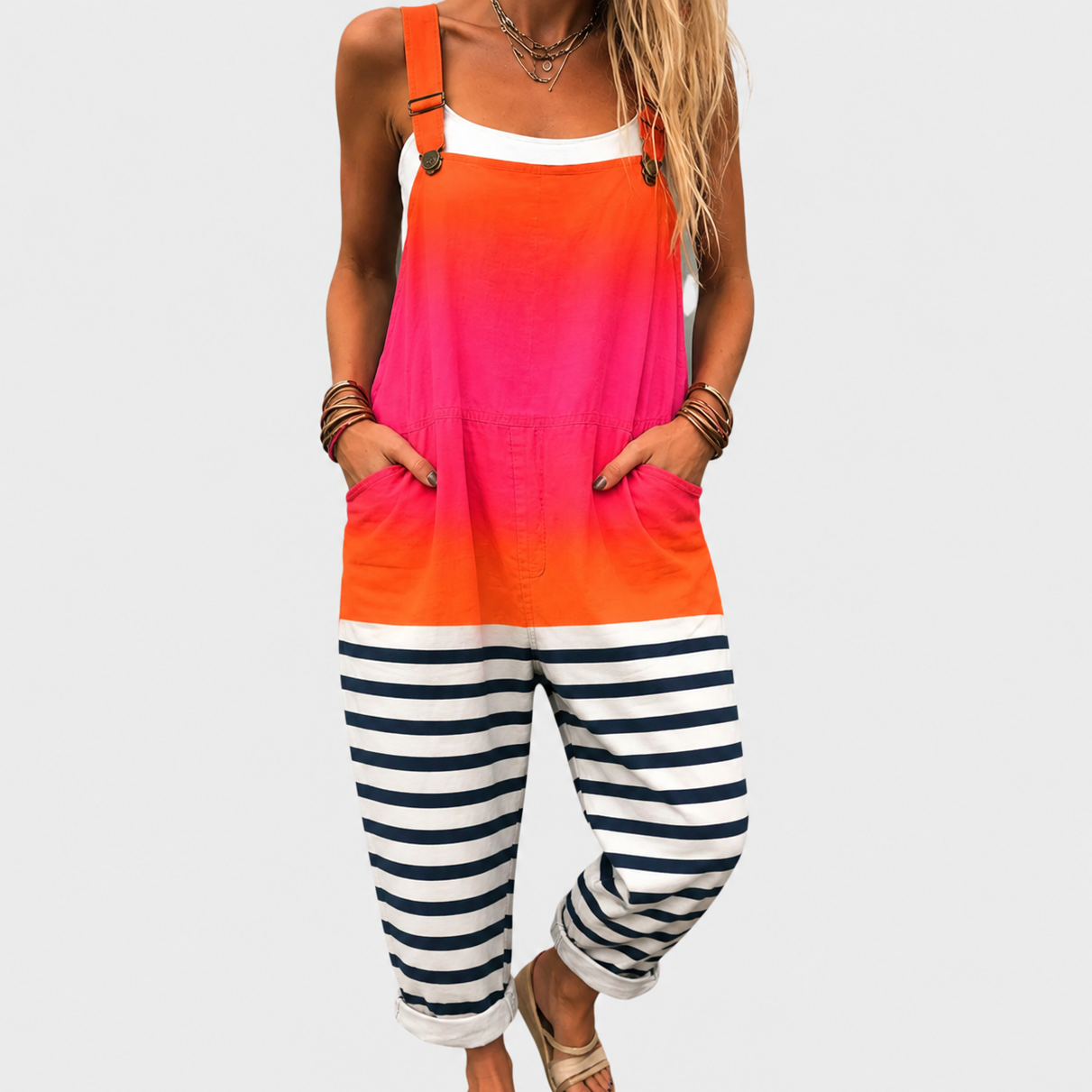 Marlies salopette met print
