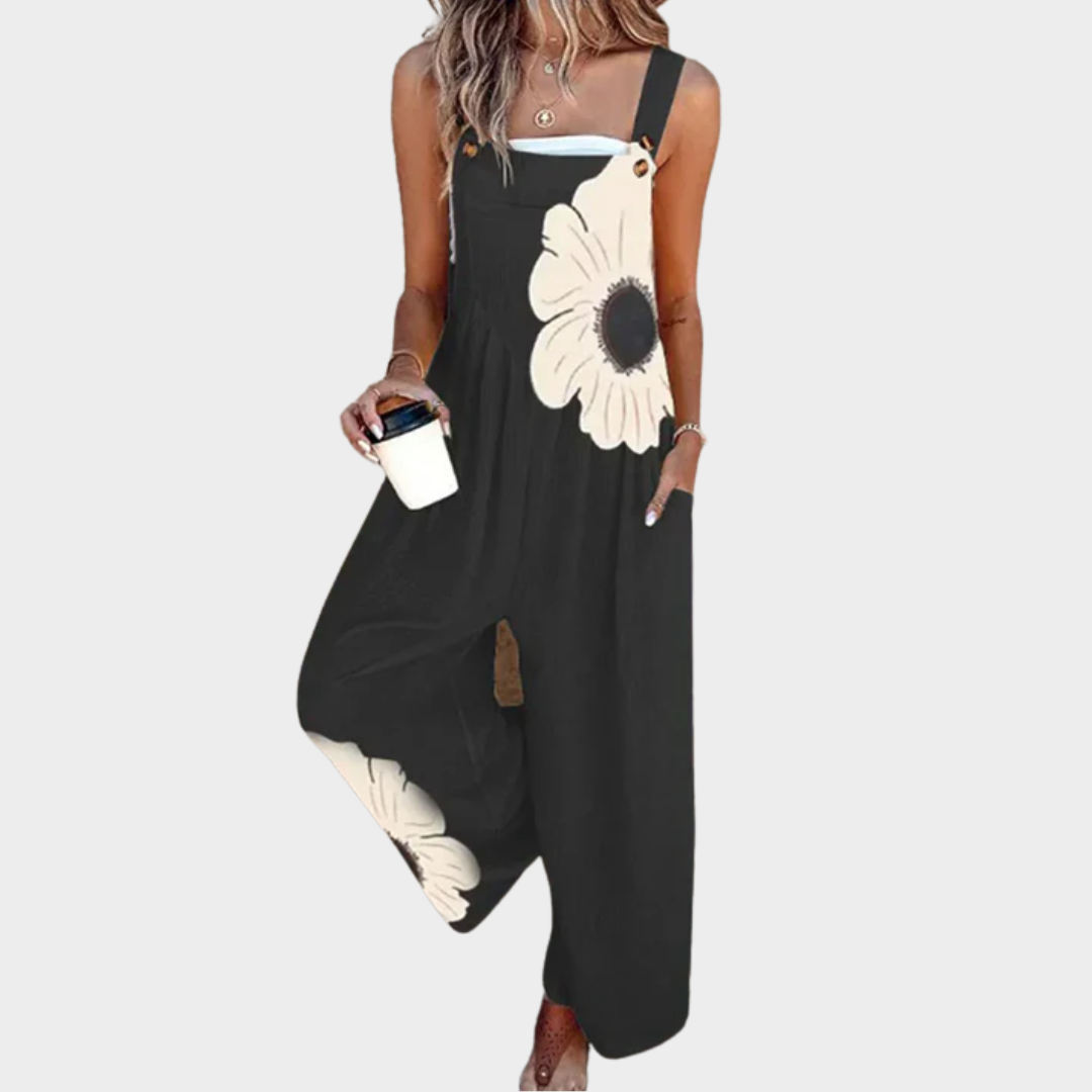 Carlijn jumpsuit met zonnebloemprint