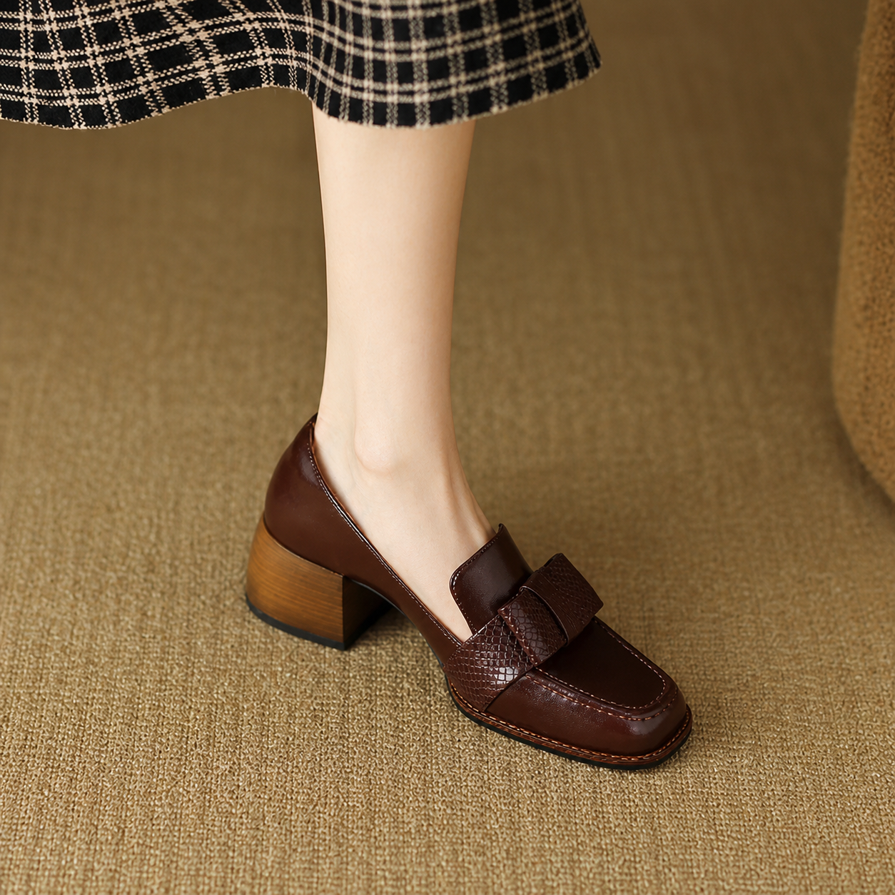 Contessa | Loafers met knoop en blokhak