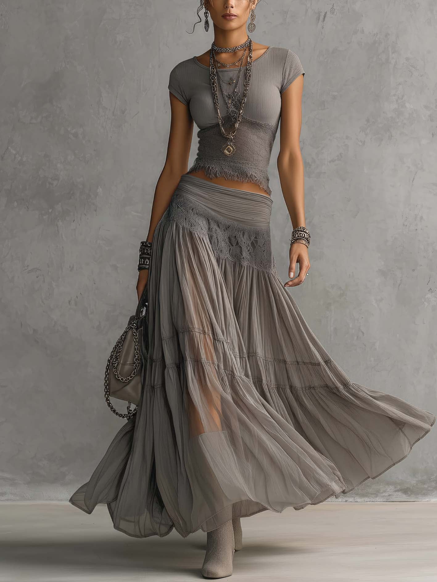 Emilia | Etnische set met etherische charme