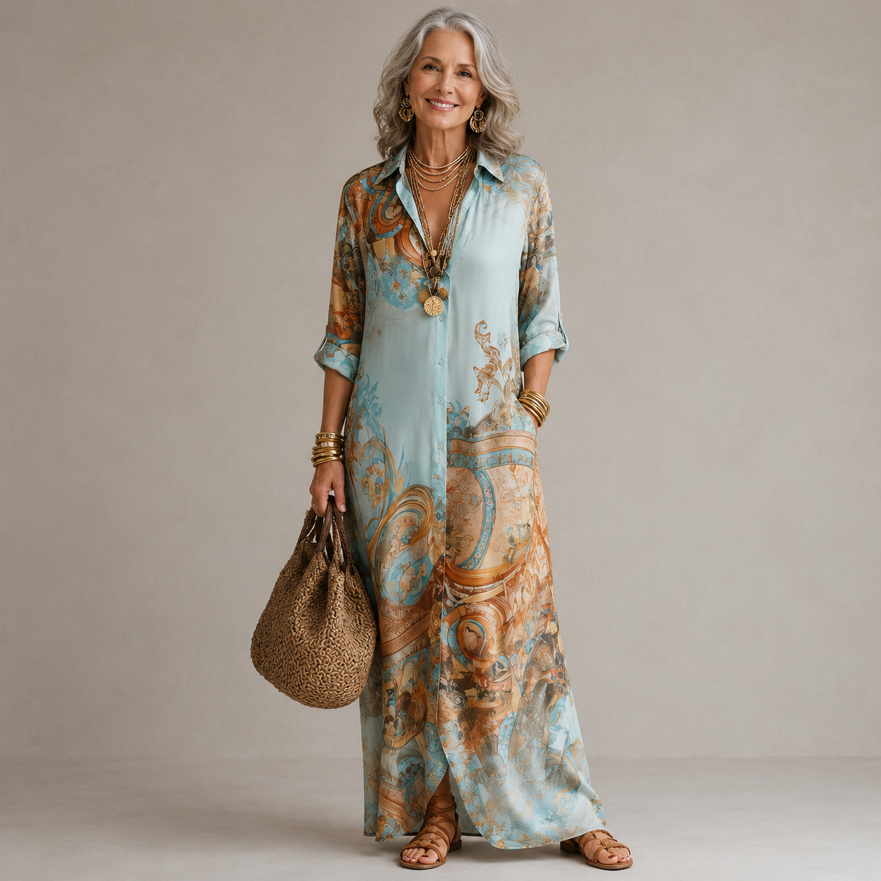 Evalexy I Maxi Jurk Print Luxe
