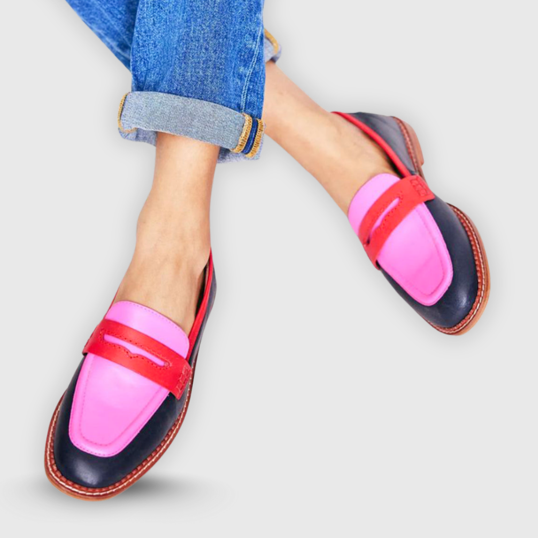 Franki mocassins in contrastkleuren