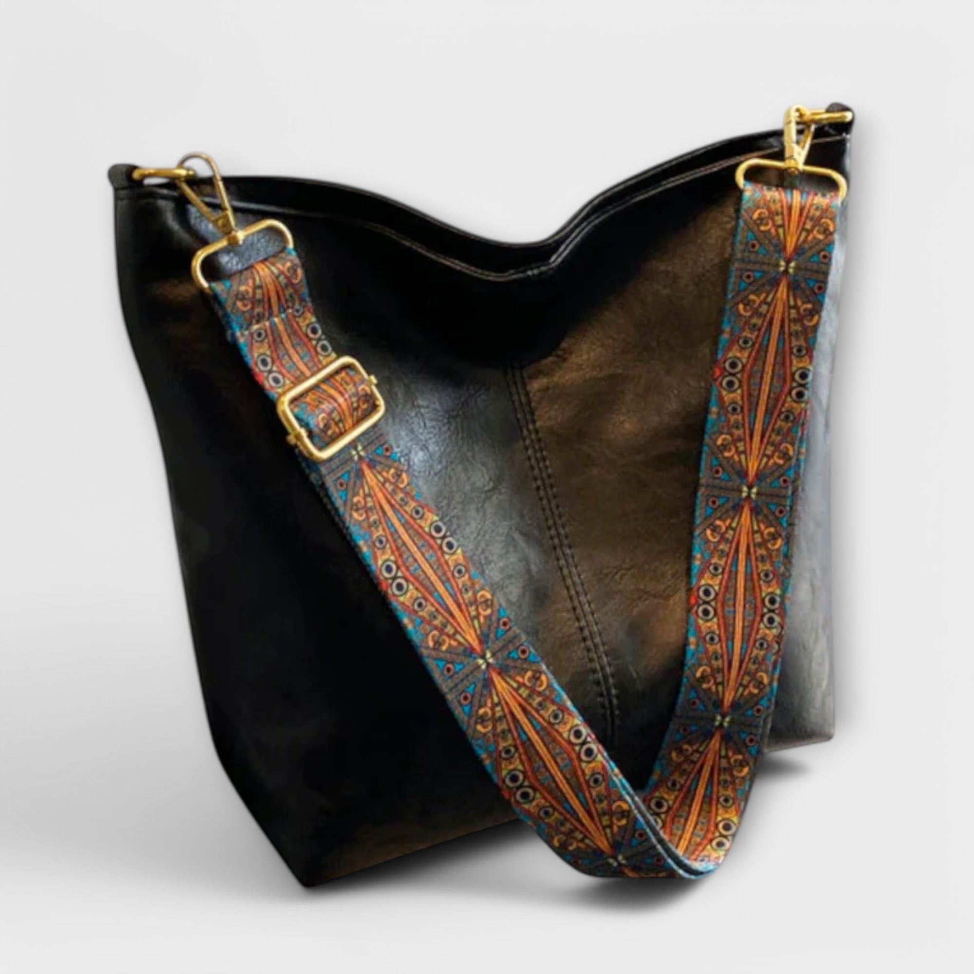 Vintage tas met korte hengsels
