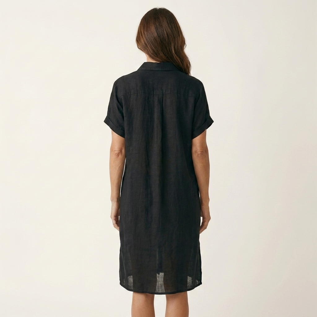 Hylkje midi blousejurk met omgeslagen mouwen