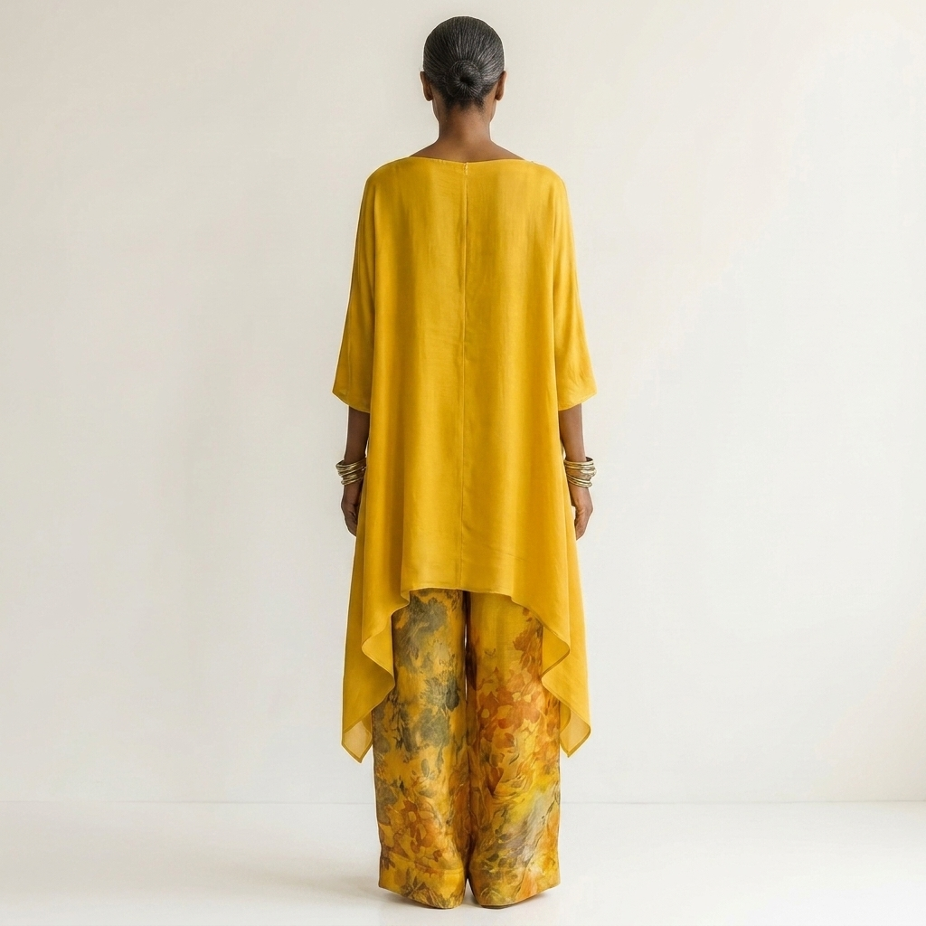 Berber tweedelige set met asymmetrische tuniek