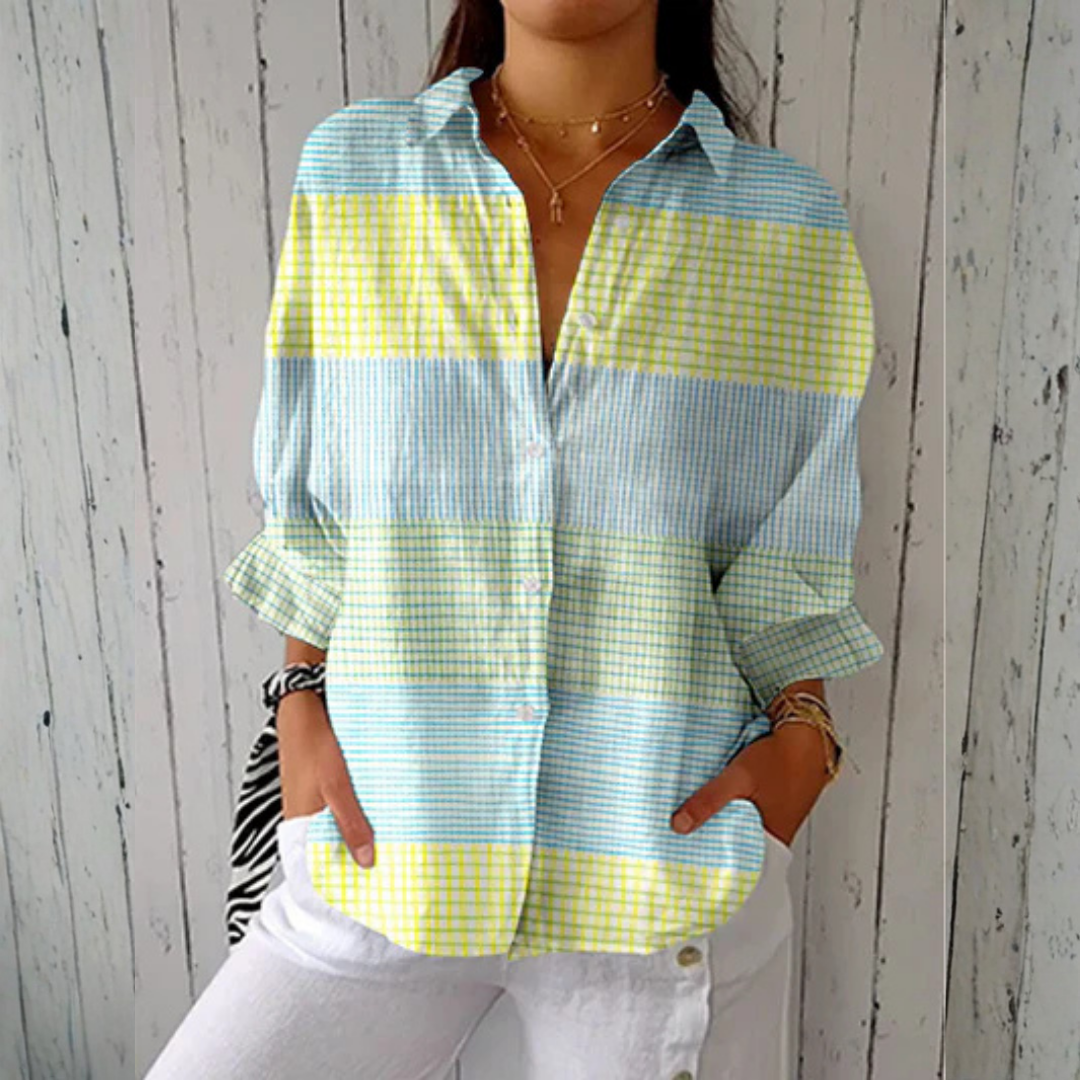 Holly | Blouse met pastelruiten