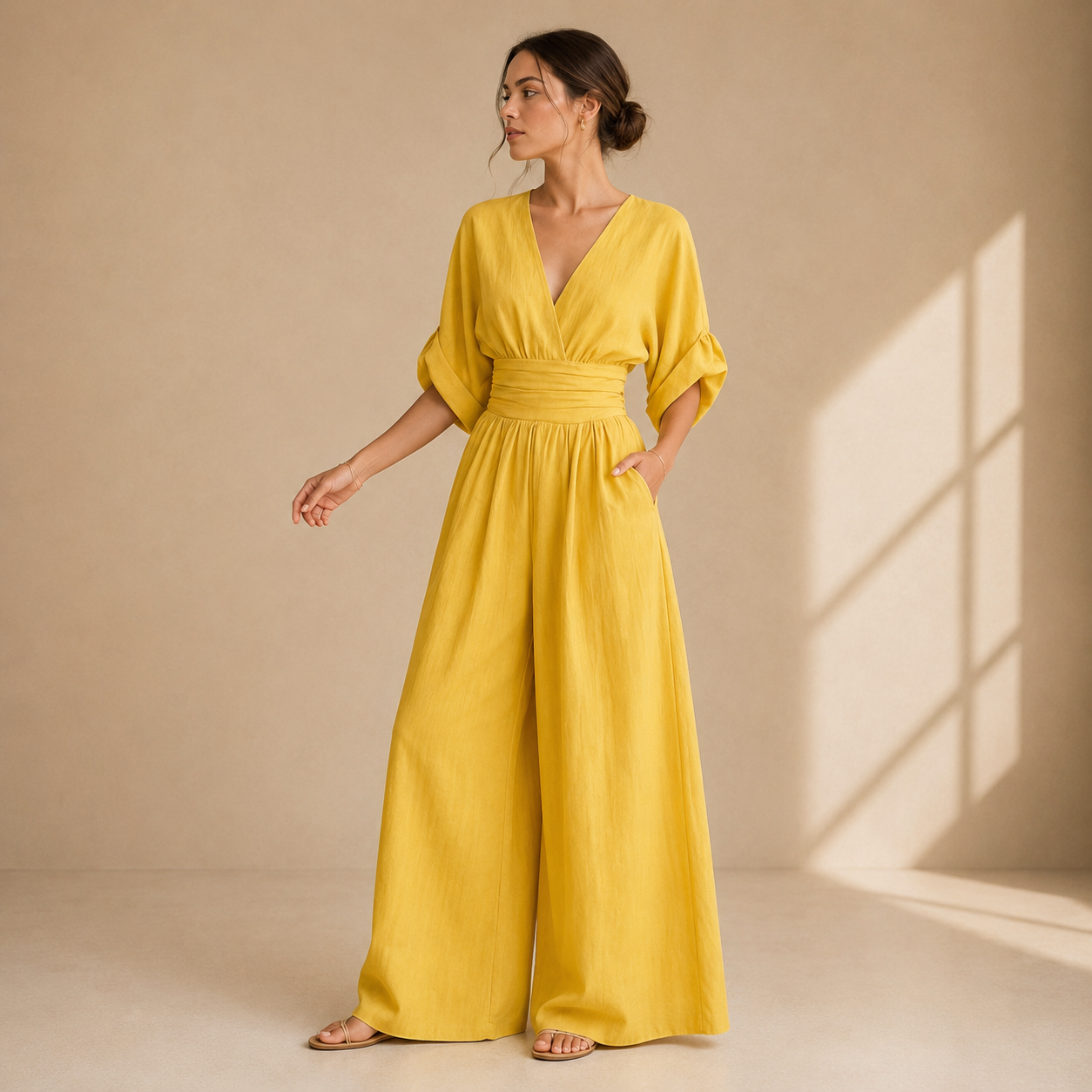 Isabelle jumpsuit in geel