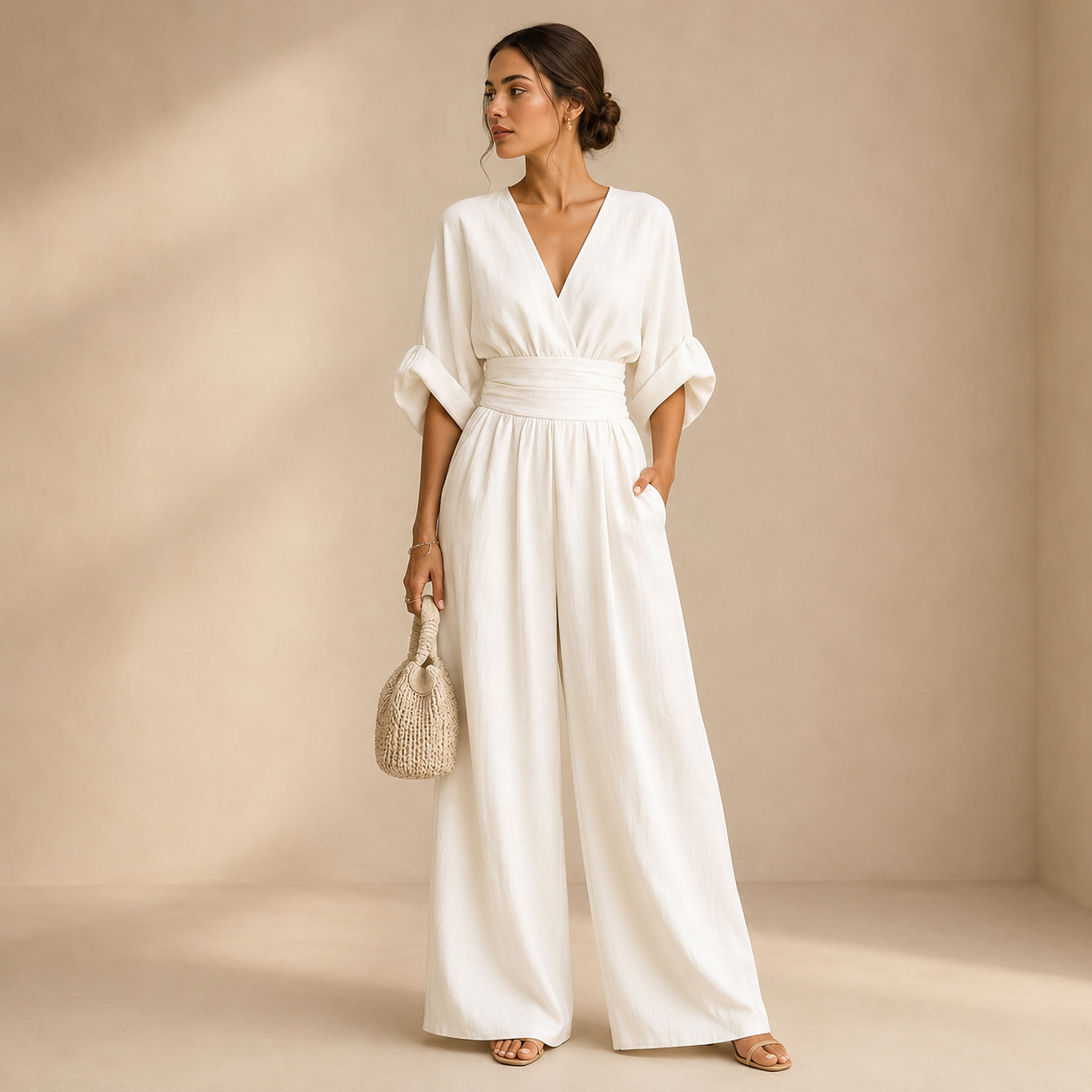 Isabelle jumpsuit in wit