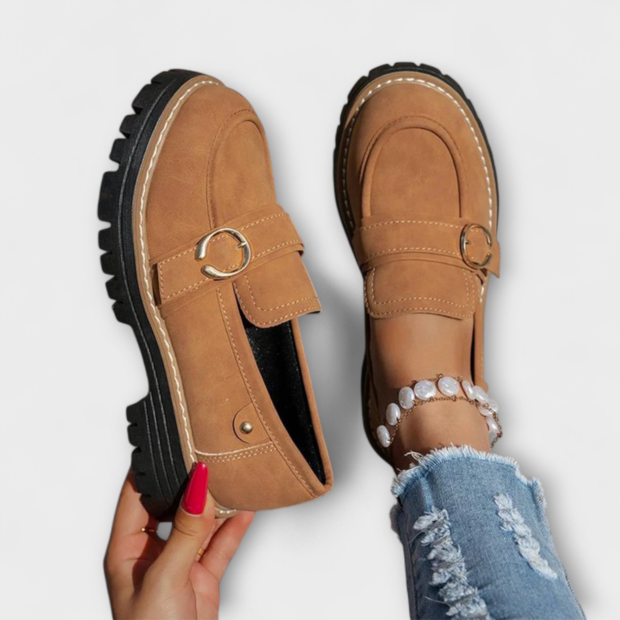 Lora | Casual loafers met ronde neus