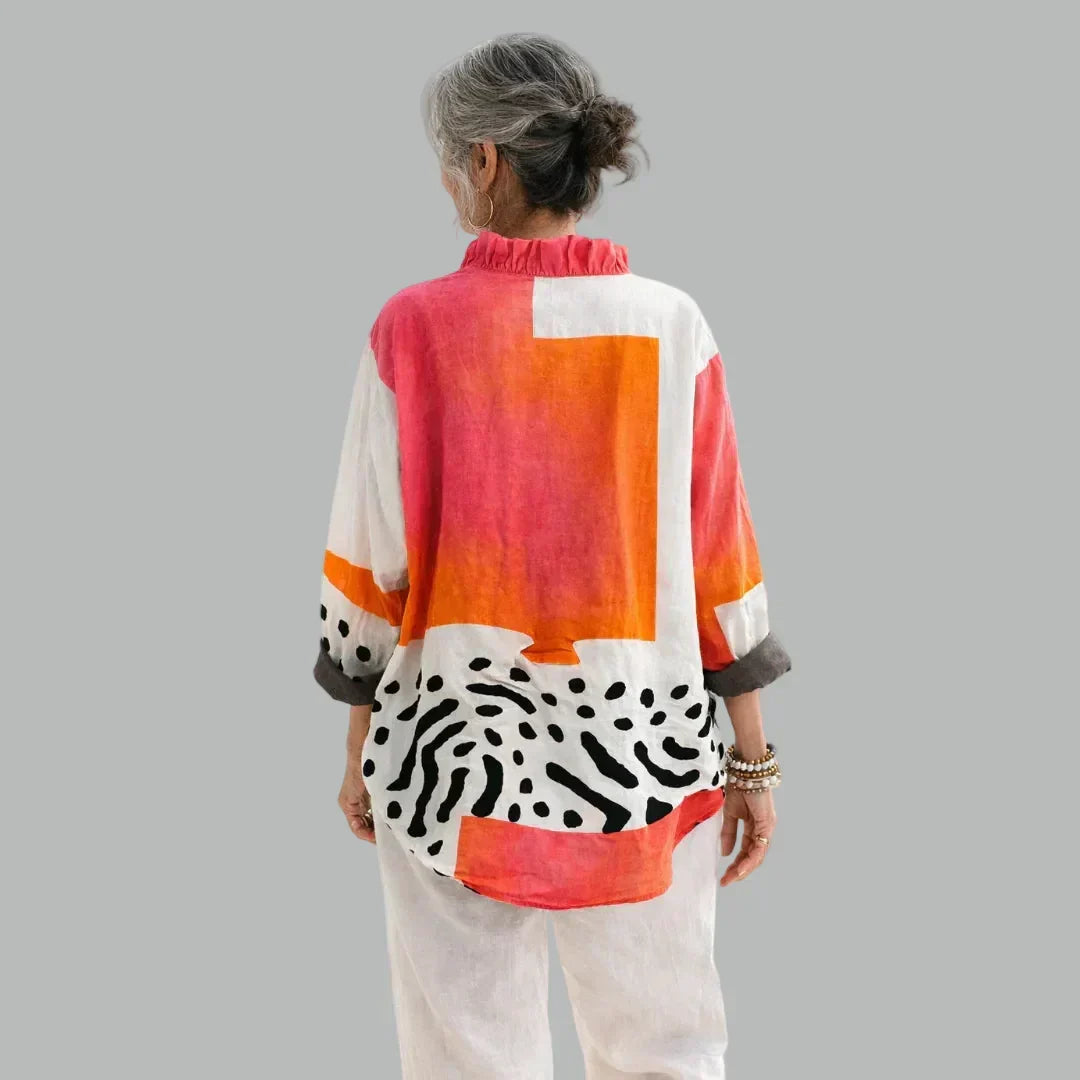 Ruby | Losvallende blouse met print